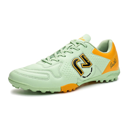 Low-top studded soccer shoes, unisex, TF and FG, slip-resistant and wear-resistant, available in 4 colors to choose from.