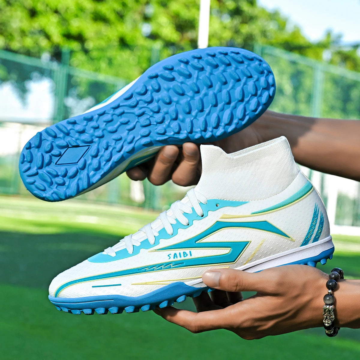 Outdoor TF Turf Soccer Boots Comfort PU Fabric Upper Rubber High Grip Sole Reliable Quality Kids Teenager Sports Shoes