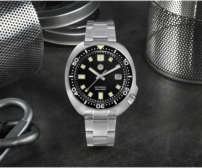 San Martin Turtle Men Diver Watch 44mm NH35 Automatic Mechanical Wristwatch Sapphire Waterproof 200m Luminous Relojes SN0047