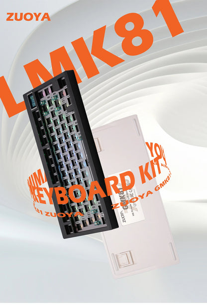 ZUOYA GMK81 Mechanical Keyboard Kit Hot-Swappable Bluetooth 2.4G Wireless RGB Backlit Gasket Structure Support for