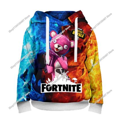 Fortnite косплей худита за деца и възрастни, унисекс суитшърт с качулка, ежедневни униформи и костюми за Хелоуин