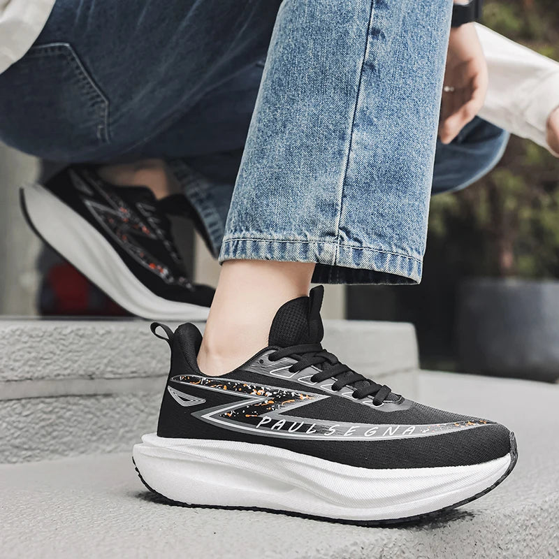 Men's Running Shoes Professional Marathon Comfortable Breathable Mesh Sneakers Daily Fitness Anti-Slip Shock-Absorbing Jogging Shoes