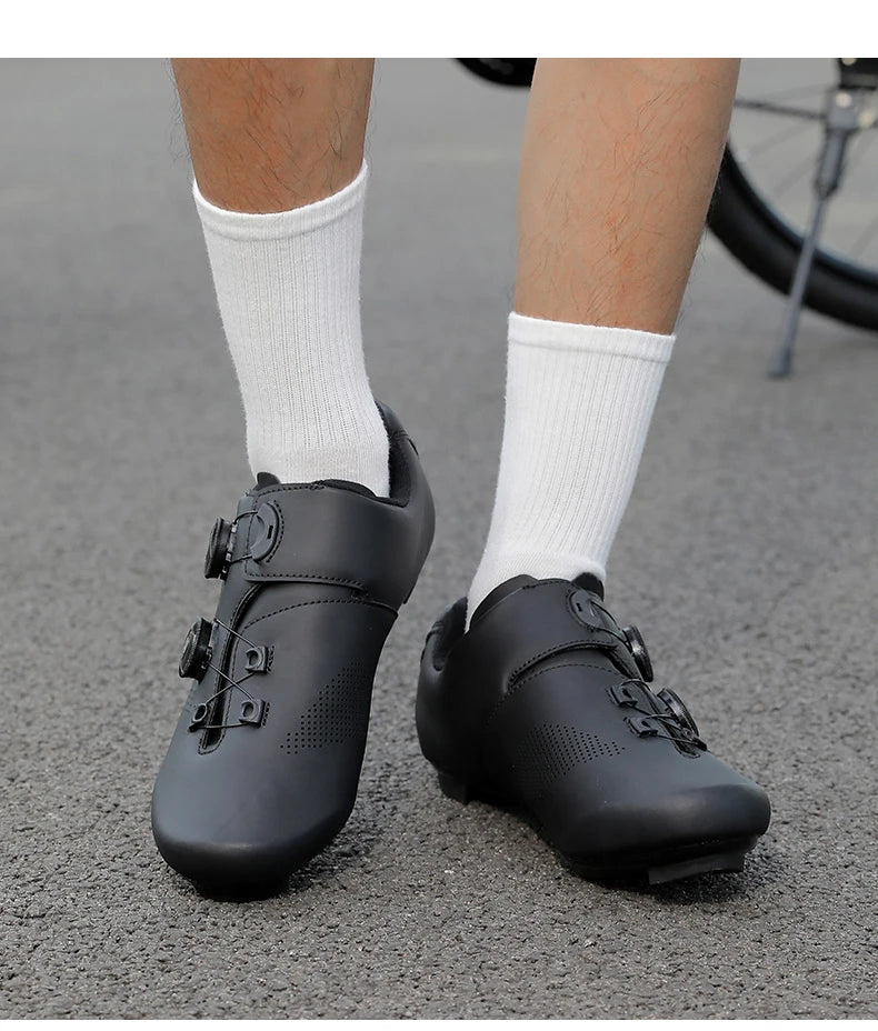 Ultra-Light Cycling Shoes, Breathable and Lightweight, SPD-Compatible Hard Soles for Road Mountain Bike Competition Training