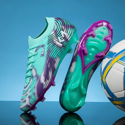 New Men's Soccer Shoes Cleats High-Quality Football Boots Hot-Selling Sneakers Grass Non-Slip Boys Match Outdoor High-Top Light