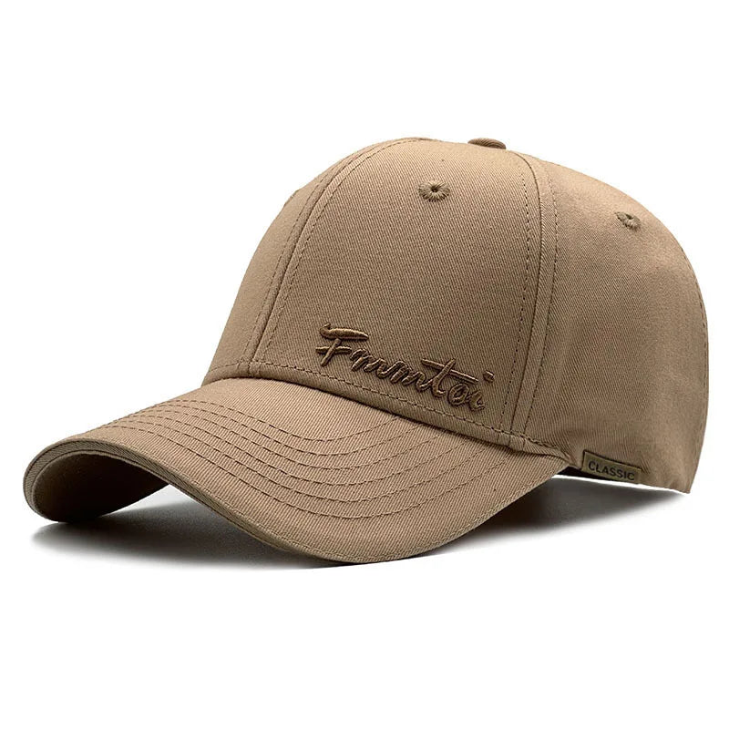 2026 New Men's Big Size Outdoor Sun Protection Baseball Cap, Hard Top Slim Face Fashion Peak Hat Unisex