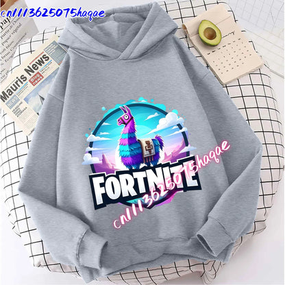 New Fortnite Kids Sweatshirts Cartoon Game Character Printed Hoodie Autumn Casual Children’s Tops Winter Baby Boys Clothing