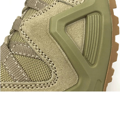 Lynjacye Mid-Cut Green Combat Boots Men Women Size 39-46 Outdoor CS Training Hiking Shoes Desert Ankle Climbing Bota Masculina
