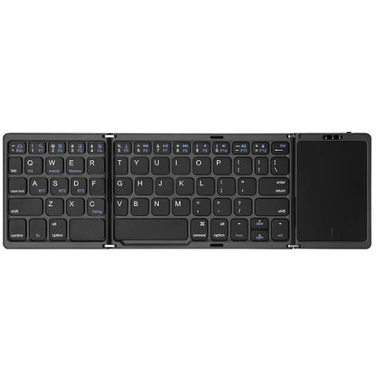Mini Folding Wireless Bluetooth Keyboard Russian Spanish Arabic Hebrew Portuguese with Touchpad for Windows, Android, IOS
