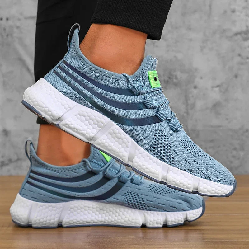 Men's Casual Sports Shoes Breathable Lightweight Sneakers Anti-Slip Flats Outdoor Running Walking Tennis Athletic Jogging Shoes