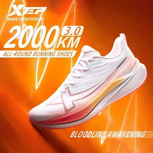 Xtep 2000km 3.0 Running Shoes Soft Universal Sneakers Cushioning Training Jogging Wear-Resistant Lightweight 875119110032