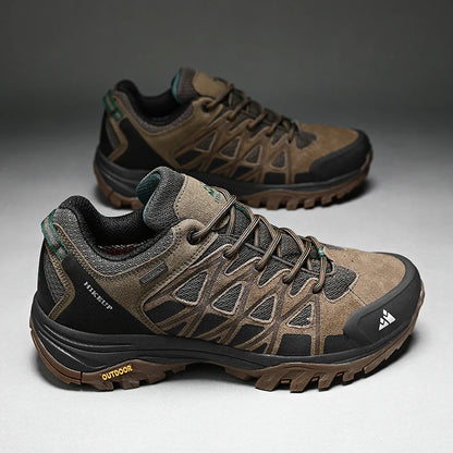 HIKEUP New Arrival Men's Hiking Shoes Breathable Lace Up Trekking Male Cushioning Outdoor Climbing Tourism Sneakers for Men