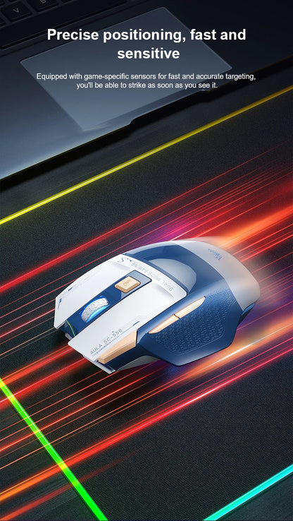 AULA SC550 Gaming-Maus 2.4G kabellose Makro-Maus RGB-Hintergrundbeleuchtung ergonomisches Design E-Sports-Maus PC-Zubehör