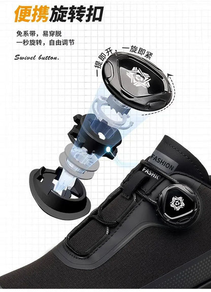 Outdoor Men's Sneakers 2026 New Spring and Summer Thick-Soled Sports Shoes Men's Hiking Daddy Shoes Casual Footwear for Men