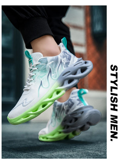 Men's Running Shoes Breathable Mesh Sports Shoes Cushioned Casual Sneakers Lightweight Comfortable Tennis Shoes Athletic Footwear