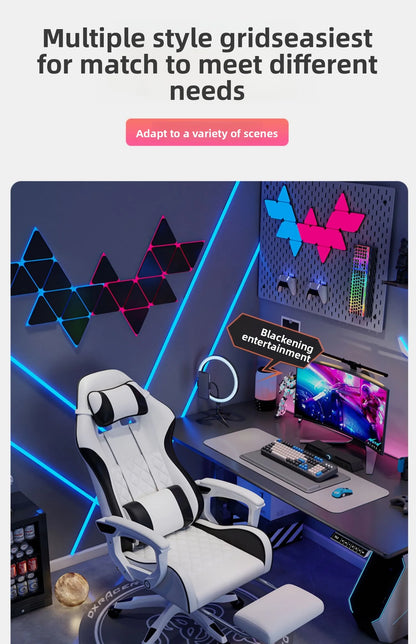 E-Sport-Stuhl für Herren, komfortabel für langes Sitzen, Computerstuhl mit verstellbarer Rückenlehne zum Entspannen