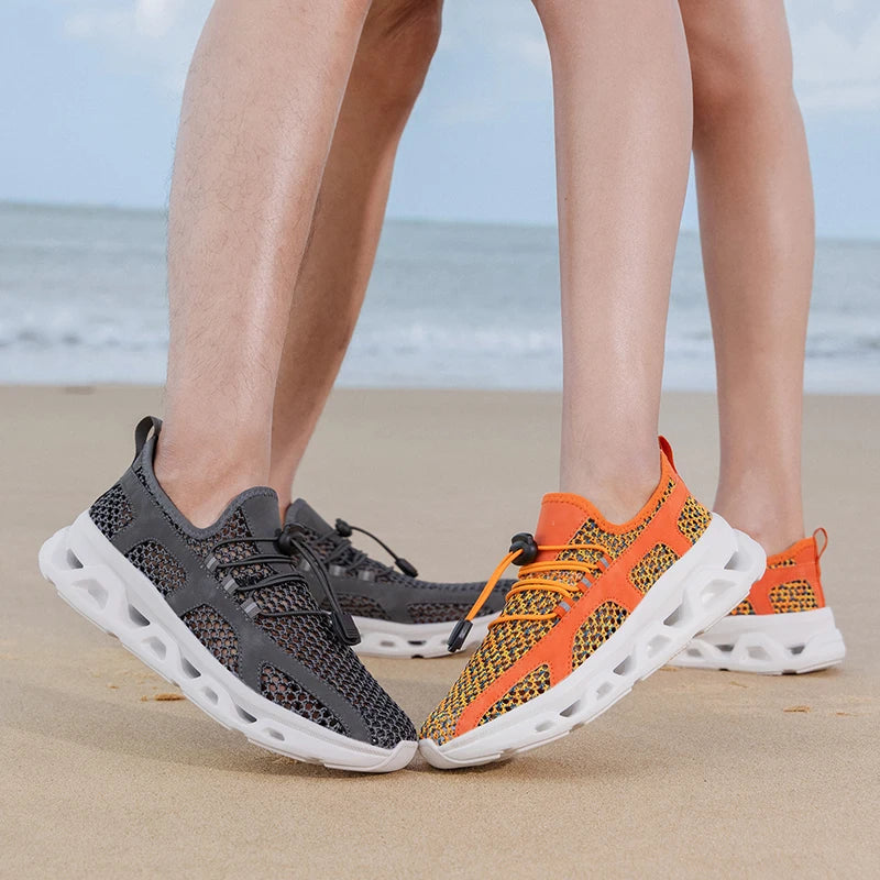 2026 Men and Women Quick-Dry Wading Shoes, Water Breathable AquaIn Upstream Antiskid Outdoor Sports Wearproof Beach Sneakers, Sizes 39-46