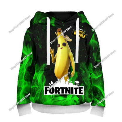 Kinderkleidung Geburtstag Süße Geschenke Fortnite Kinder-Hoodies Battle Royale Jungen Mädchen Anime-Sweatshirt Winter-Pullover-Oberteile für Kinder
