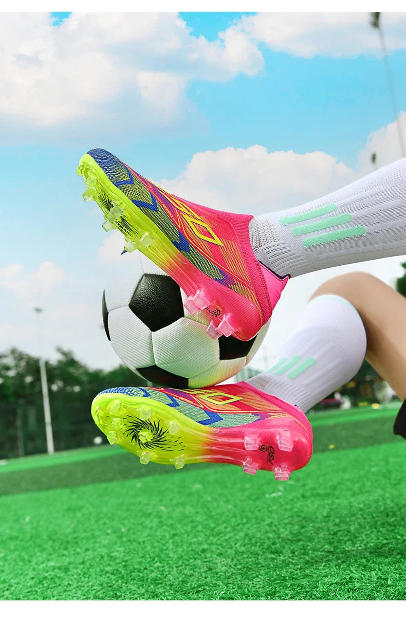 New Men’s Football Boots High-Quality Soccer Shoes Sneakers Match Indoor Non-Slip Grass Cleats High-Top Futsal Hot-Selling Outdoor
