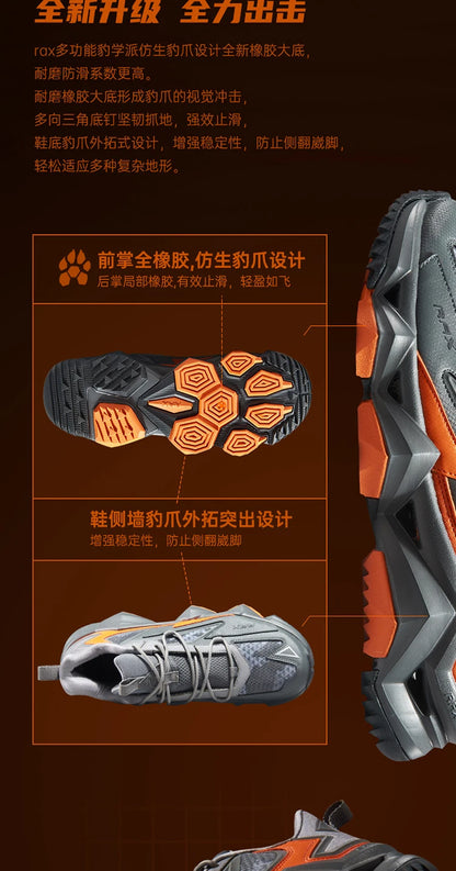 Rax Men Waterproof Hiking Shoes Breathable Hiking Boots Outdoor Trekking Sports Sneakers Tactical Shoes