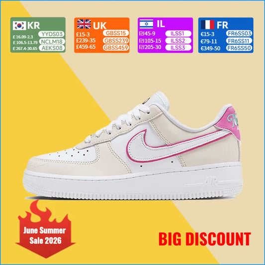 Nike Air Force 1 Low-Top Unisex Board Shoes - Classic Air Cushion Comfort Iconic Casual Unisex Sneakers HM3694-011