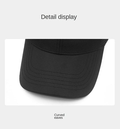 Unisex Quick Dry Big Head Mesh Baseball Cap Adjustable plus Size Summer Snapback Hat Comfortable Breathable 56-65cm