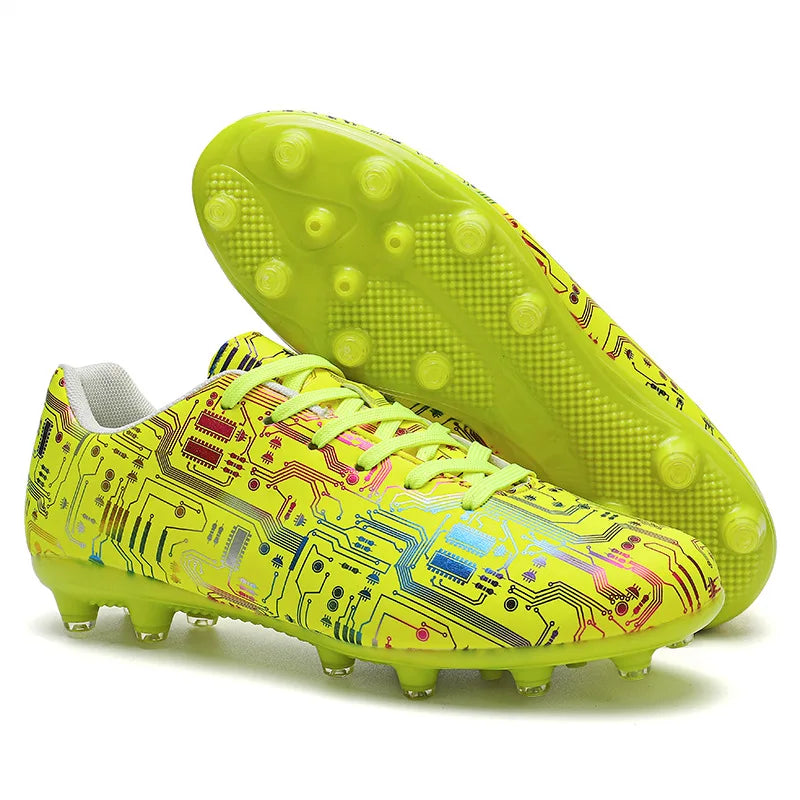 Men's Football Shoes Association Quick Five Up Football Studs, Anti-slip Professional Ultralight Training Football Boots for Turf
