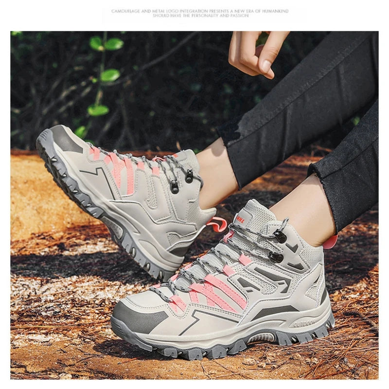 New Women Men Hiking Shoes Outdoor Trekking Sports Climbing Camping Boots Non-Slip Waterproof Walking Jogging Trainers Sneakers