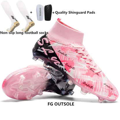 Size 34-46 Men's FG/TF Football Boots Futsal Professional Unisex Kids Soccer Training Outdoor Boys Football Sneakers
