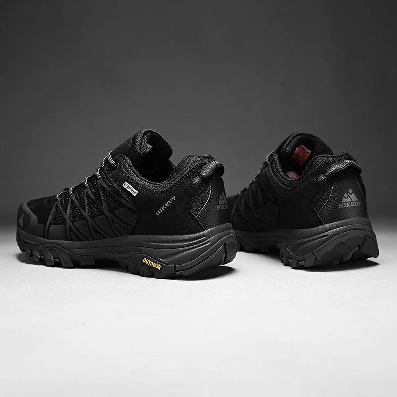 HIKEUP New Arrival Men's Hiking Shoes Breathable Lace Up Trekking Male Cushioning Outdoor Climbing Tourism Sneakers for Men