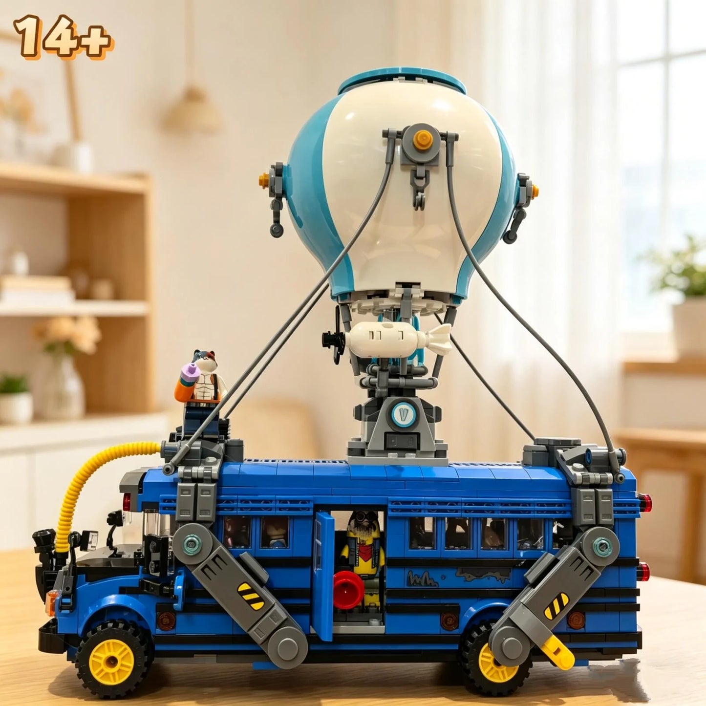 Нов 954 бр. модел Battle Bus Car от популярни игри 77073 – строителни блокчета, пъзел модел тухлички, играчки за подаръци за рожден ден и Коледа
