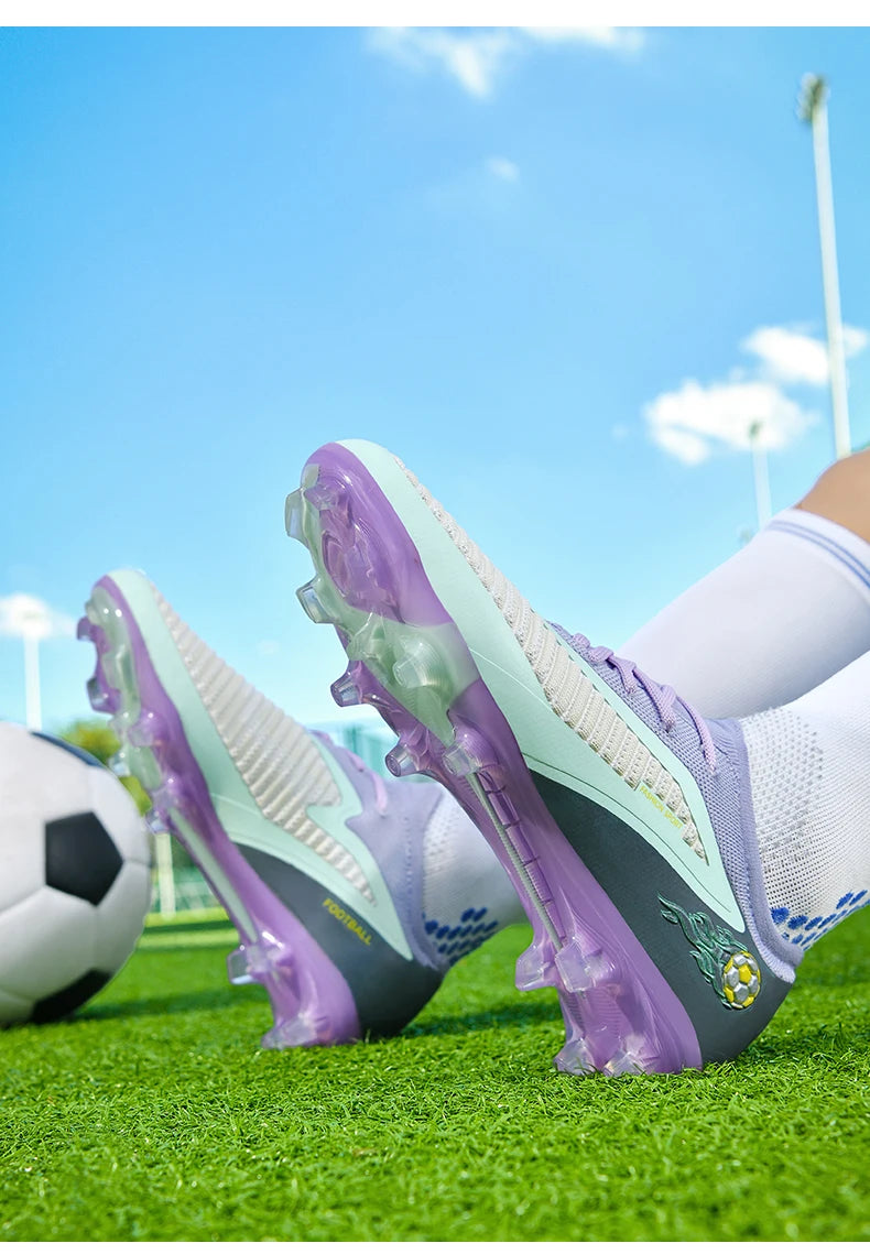New Men Football Boots Sport Soccer Shoes Outdoor Cleats Adult Non Slip Boys Long Spikes Training Breathable Match Comfortable