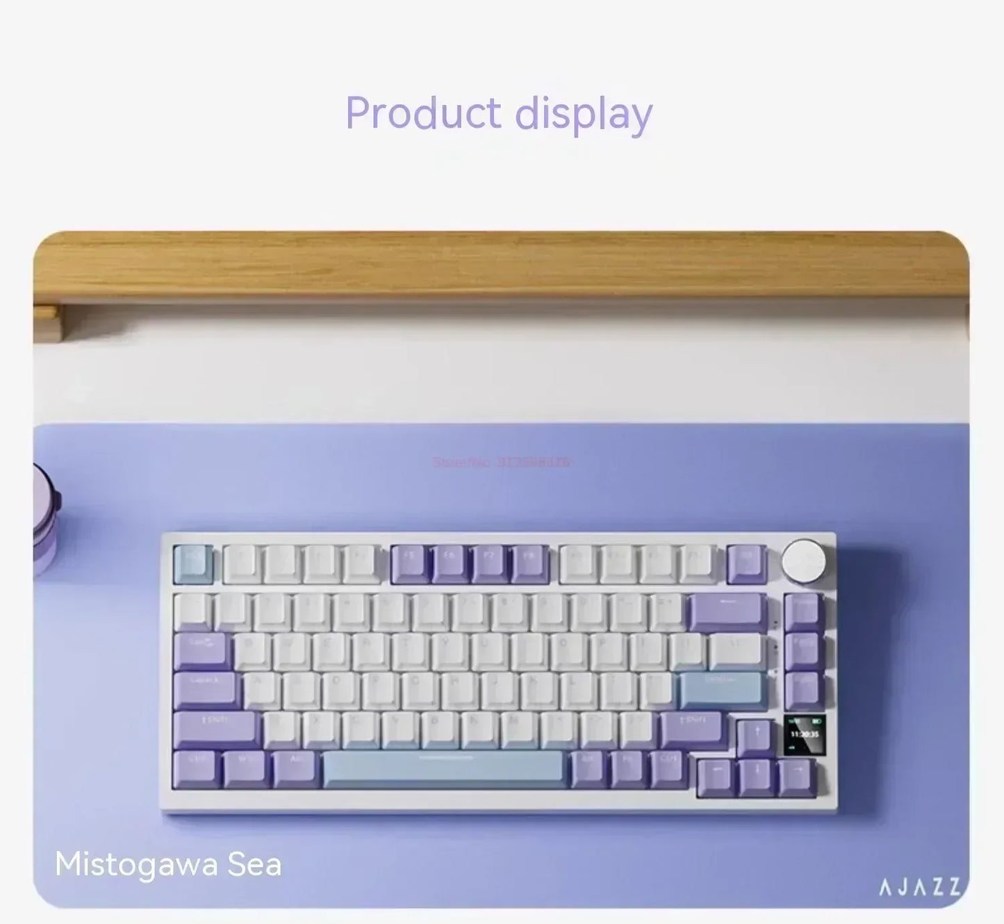 Ajazz AK820 Professional Mechanical Keyboard TFT Screen Multifunctional Knob Game Keyboard 3 Mode Hot Plug RGB Pad Office Gift