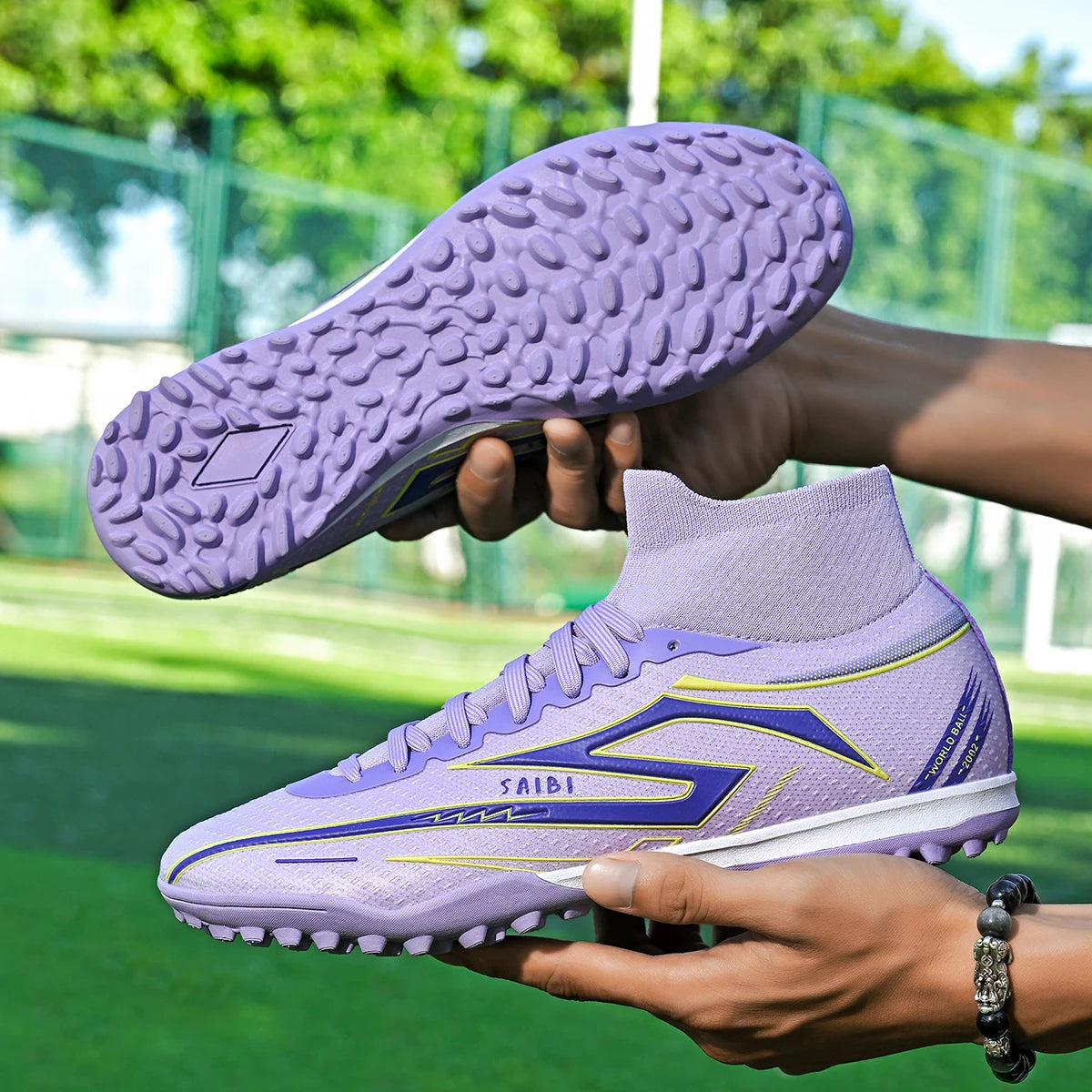 Outdoor TF Turf Soccer Boots Comfort PU Fabric Upper Rubber High Grip Sole Reliable Quality Kids Teenager Sports Shoes