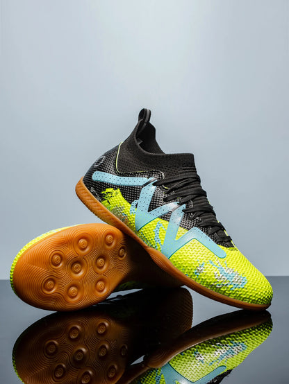 Professionelle Hallenfußballschuhe für Herren mit flacher Sohle – strapazierfähige, komfortable Trainingsschuhe für Erwachsene und Teenager, rutschfeste Fußballschuhe