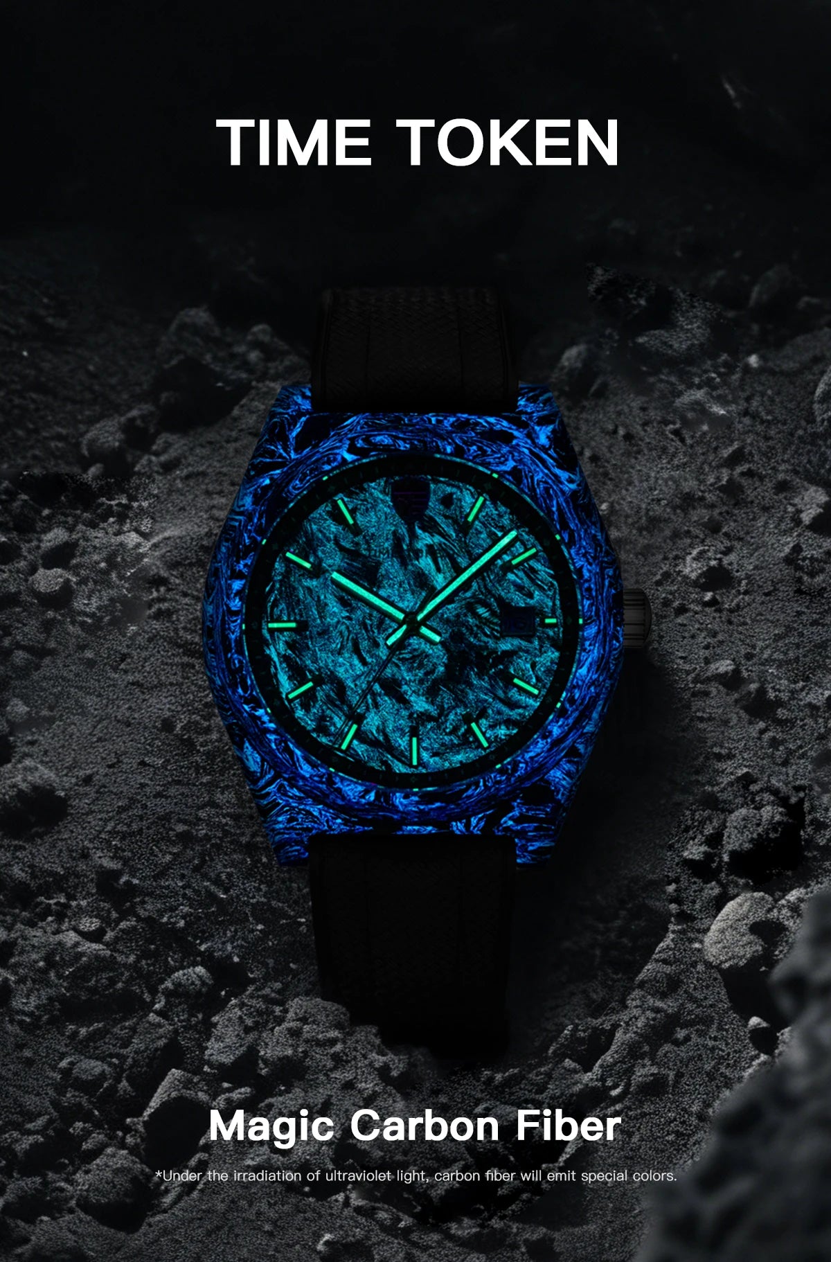 Carbon Fibre Luminous 40mm Automatic Watch Luxury 100m Waterproof Diver Watches automatic Men Watch Japan Miyota 8215 Movement