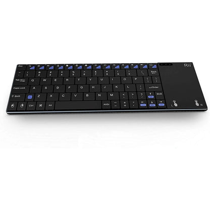 Teclado inalámbrico ruso, español, inglés y francés Rii K12+/i12+ Mini Keyboard con panel táctil para Android, laptop, PC y TV Box