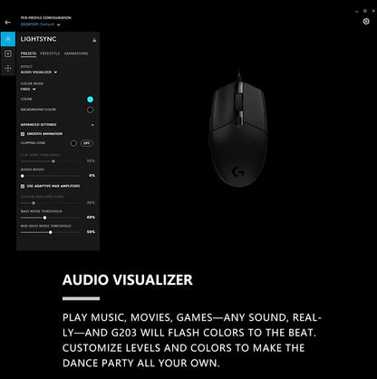 Logitech G203 Wired Gaming Mouse, Esports-Grade, 6 Programmable Buttons & Multi-Color for Competitive Games
