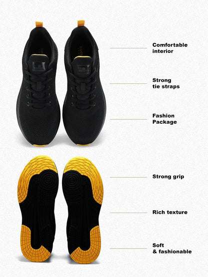Baasploa Men's Running Shoes Brand, Male Designer Mesh Casual Sneakers, Lightweight Lace-Up New Male Outdoor Sports Tennis Shoes