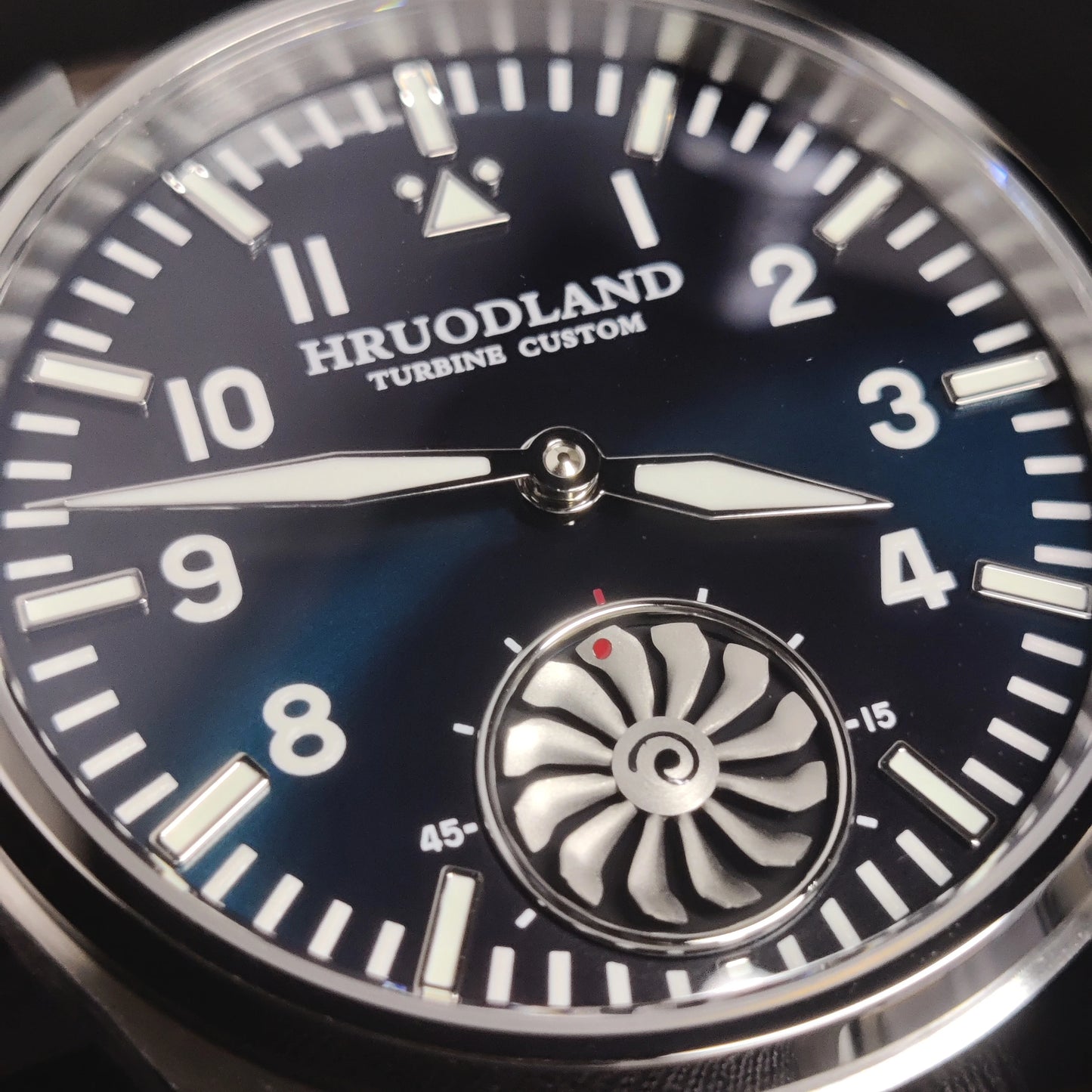 Hruodland 2025 New Men's Mechanical Watch Seagull ST3620 Retro Pilot 43MM BGW-9 Luminous Sapphire Crystal Turbine Watch
