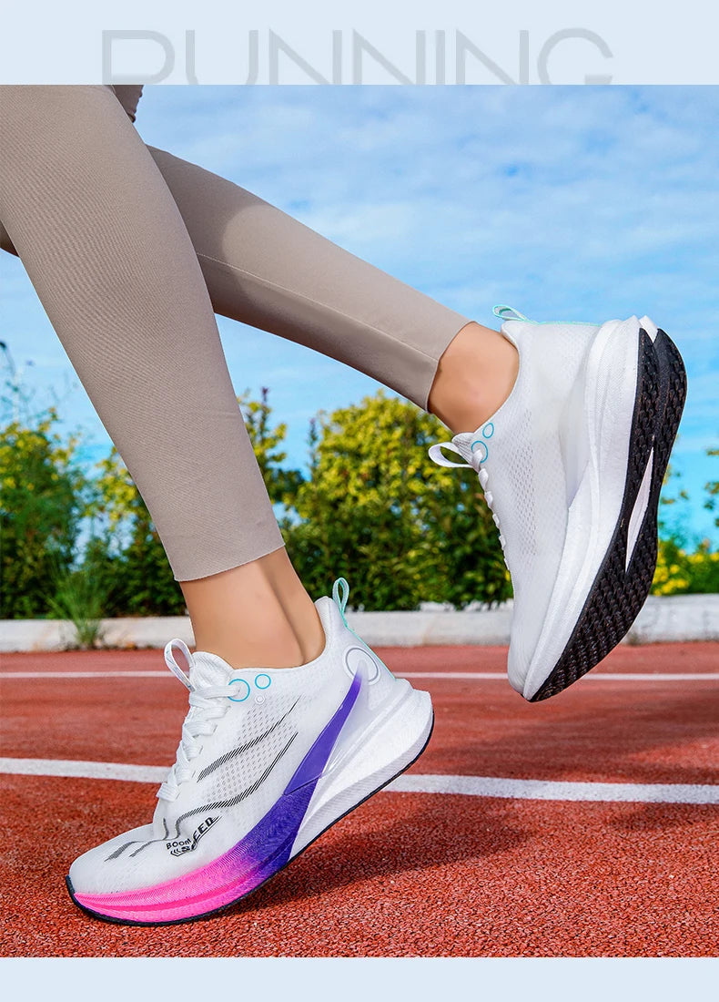 Men's Carbon Board Running Shoes Marathon Long-Distance Running Sports Shoes Support Stable Casual Women's Breathable Running Shoes