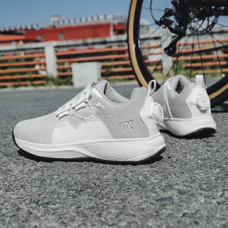 Cycling shoes MTB flat pedal cleat shoes mountain man bicycle shoe speed cycling racing sneaker road bike shoe lock footwear men