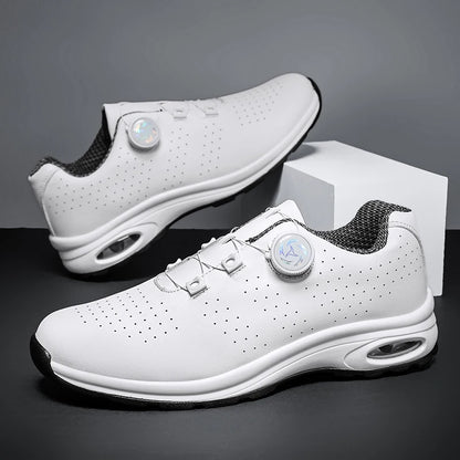 Zapatillas de golf para hombre con cámara de aire, deportivas para correr y conducir, transpirables, ligeras, cómodas, atléticas, antideslizantes y giratorias