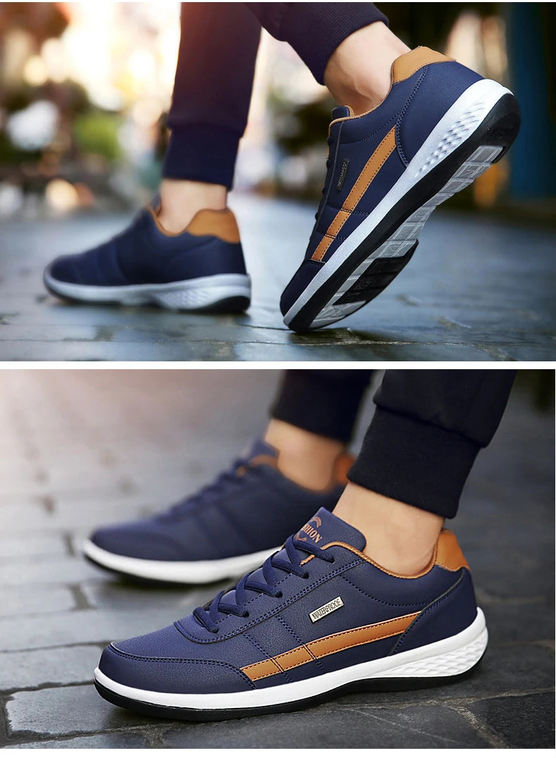 Men's Walking Shoes - Slip-On Tennis Running Shoes Memory Foam Lightweight Work Sneakers for Indoor Outdoor Gym