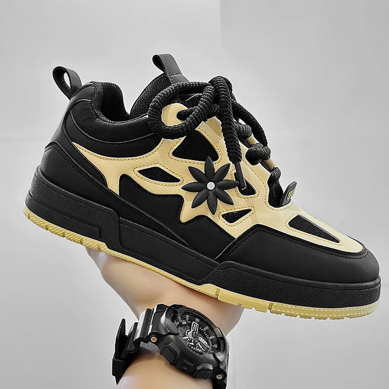 Fashion Men's Shoes Trend Street Skateboard Shoes Man Luxury Brand Training Sneakers Mesh Breathable Casual Shoes Men's Tennis Shoes
