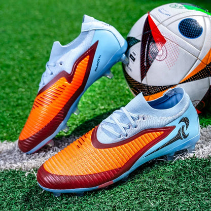 New Men Football Boots Outdoor Sport Boys Long Spikes Non Slip Breathable Match Training Cleats Soccer Shoes Adult Comfortable
