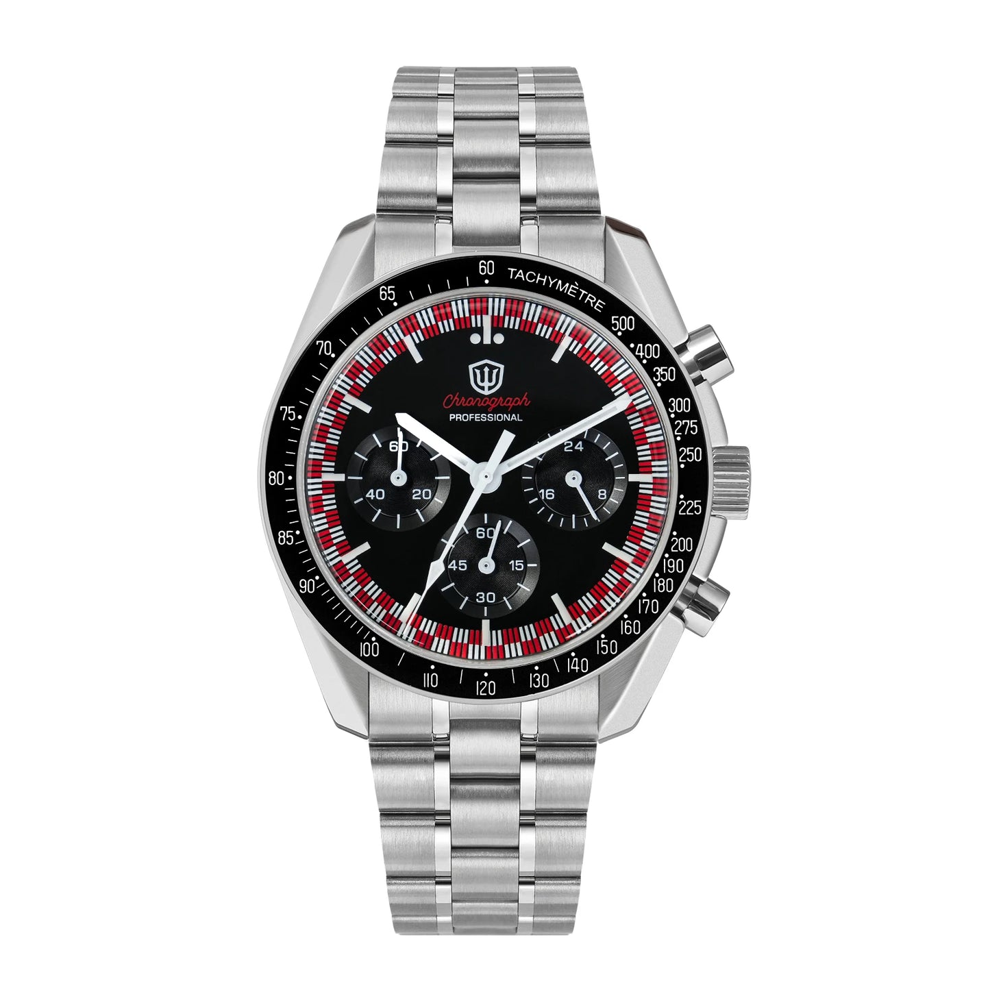 Orologio da uomo Watchdives New Wd1863 al quarzo VK63, cronografo con vetro zaffiro bombato, impermeabile, 39 mm, in acciaio, top brand, orologio business di lusso