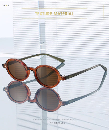 2026 Retro Small Round Frame Eyewear | Double Gold Rivet Accent | High-End Styling Sunglasses