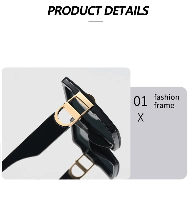2025 new high-end large frame D-mill sunglasses for women(DS-25022)