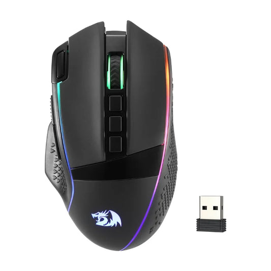 Mysz gamingowa Redragon M991 Wireless 26000 DPI, 3 tryby, 9 przycisków makro, podświetlenie RGB, czarna