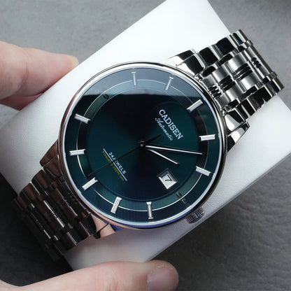 CADISEN Mechanical Wristwatches MIYOTA 9015 Movement Automatic Ultra-thin Watch Sapphire Waterproof Rose gold Business Watches